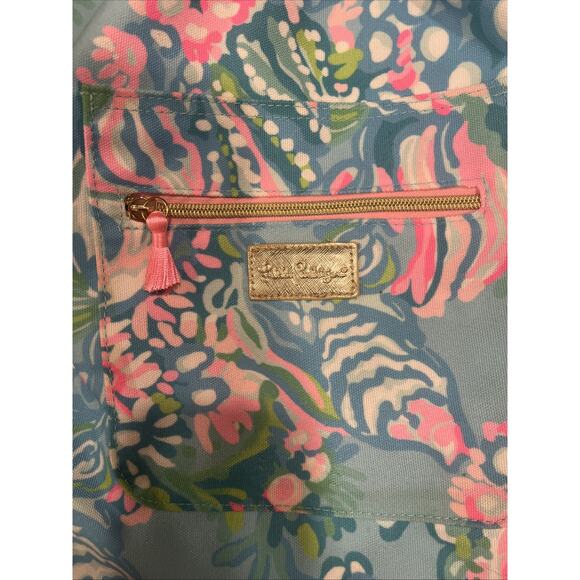 Lilly Pulitzer Cinch Drawstring Beach Sports Yoga Gym Bag Backpack. - Picture 3 of 5